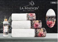 Подарочный набор полотенец La Maison с парфюмом - Etel (Turkey), 3 штуки